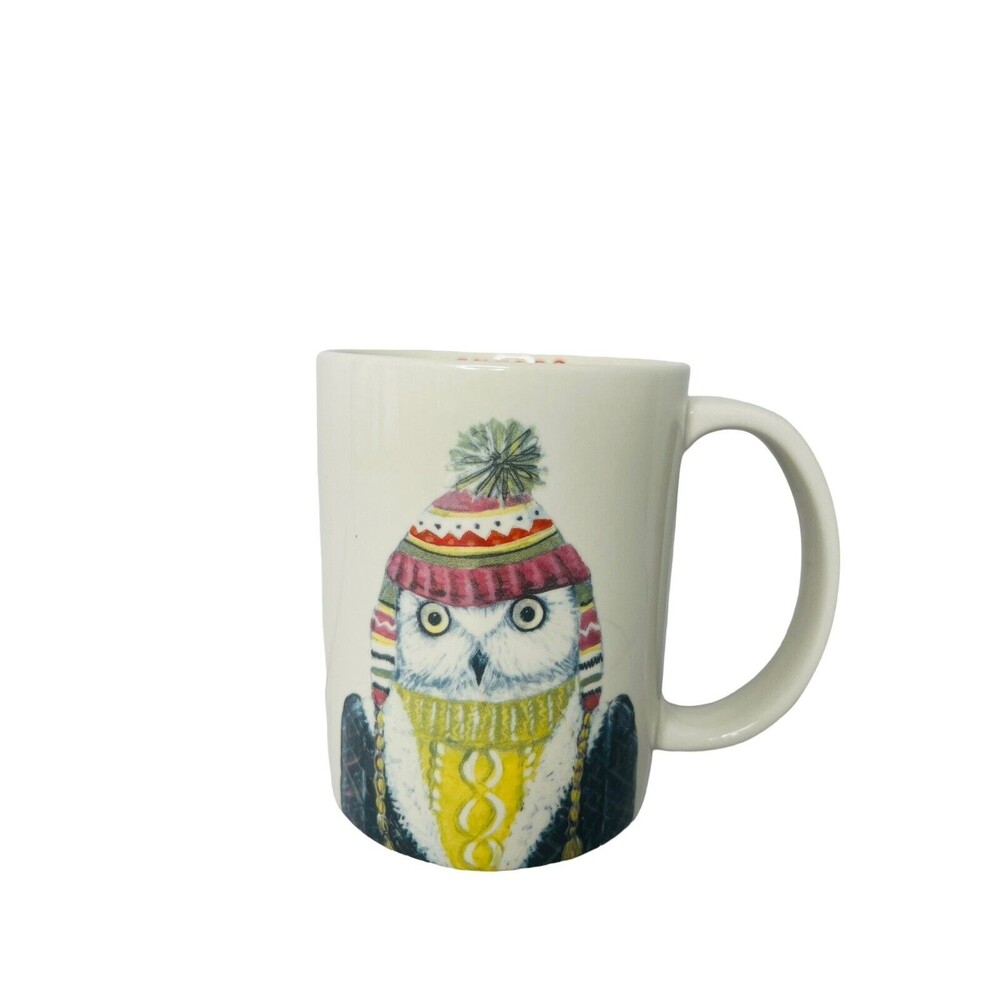 Lori Siebert CHEERS Lori Siebert cup mug Owl Knit Sweater Hat cute owl mug